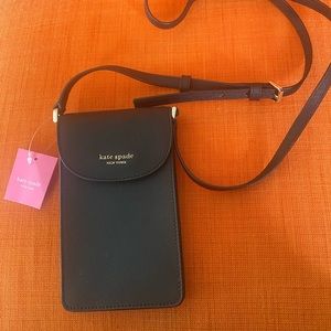 Kate Spade, small, black, crossbody, phone purse